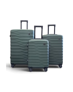 Hardshell Green 8 Wheel Luggage Case Bag Suitcase Set - Voyage