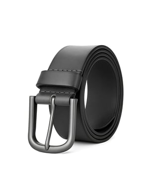 Men’s Full Grain Genuine Leather 1.5 Inch Belt in Black