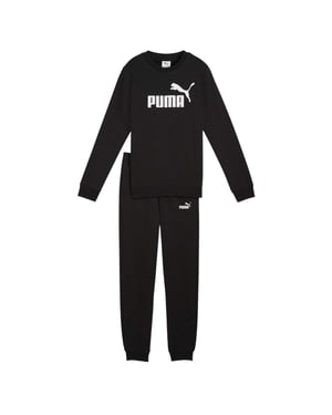 Puma Träningsset i fleece med logotyp nr 1 för barn/ungdomar (Svart)