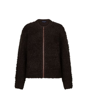 Red Button Rb bomber knit boucle espresso