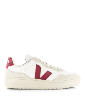 Veja V-90 o.t. leather white marsala lage sneakers unisex