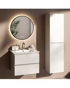 Mirlux Badkamermeubelset fayro 60cm wit wastafel wit