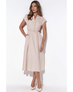 Textured Gelaagde Maxi Jurk
