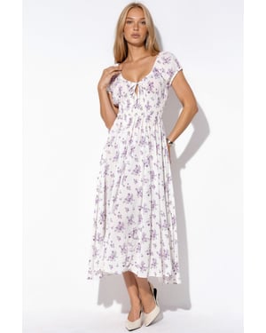 Floral Viscose Maxi-jurk