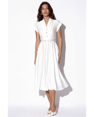 Textured Gelaagde Maxi Jurk