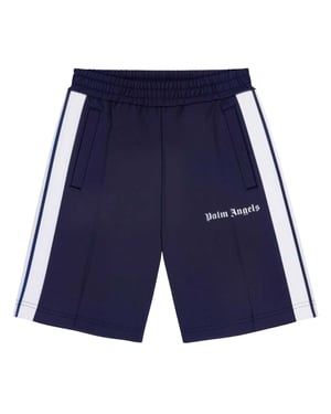 Palm Angels Barn Woven Classic Logo Track Shorts (Marinblå/Vit)