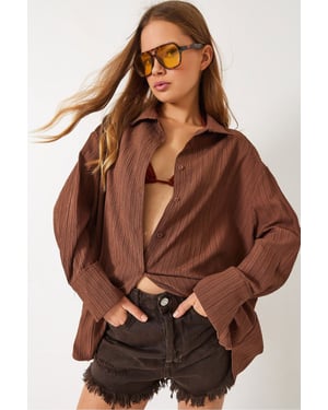 Oversized Textuur Shirt