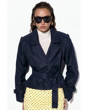 Kort bälte Trench Coat