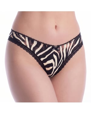 Women's Microfiber Thong with Lace 50545732