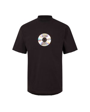 Balenciaga Herrkortärmad T-shirt för Alla hjärtans dag (tvättad svart)