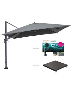 Garden Impressions Hawaii parasolset 300x300 donkergrijs 90 kg