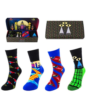 Happy Socks 4-Pack Multicolour Space Gift Set