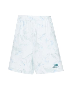 New Balance Dames Bloemendruk Hardloopshorts (Absoluut Wit)