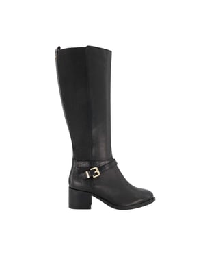 Dune London Dames Tildy Elastische Knielaarzen (Zwart)