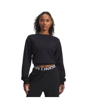 Under Armour Dames Vida Icon Fleece Crop Sweater (Zwart)