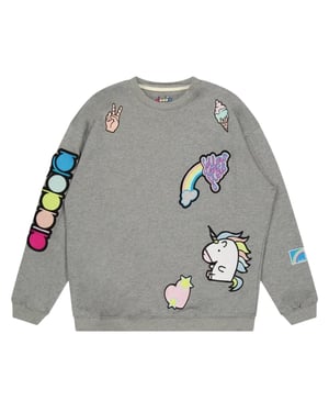 Diadora Barn/Flickor Enhörning Crew Neck Sweatshirt (Grå Melange)