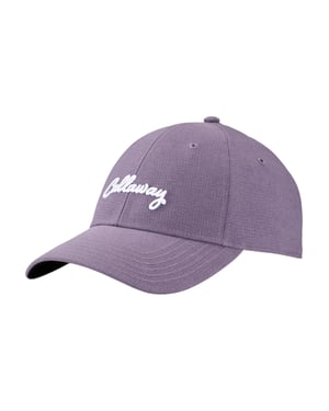 Callaway Broderad Logotyp Magnetisk Bollmarkör Golfkeps (Lavendel Lila)