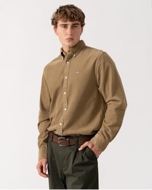 Regular Fit Long Sleeve Logo Detail Shirt