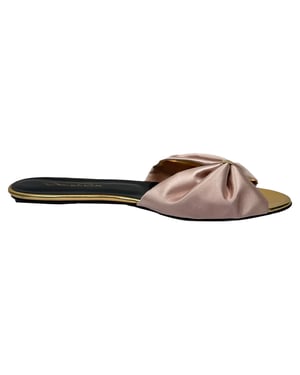 Oscar De La Renta – Rosa satin med rosettdetaljer