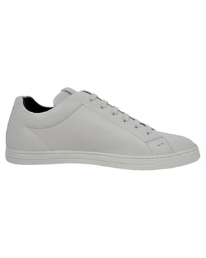 Fendi låga sneakers med logotyptryck i vitt läder