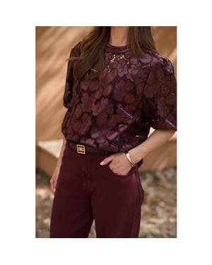 Nukus Nkf01066 333 nicole top flower pu cherry