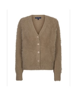 Red Button Vest srb5115 fuzzy latte
