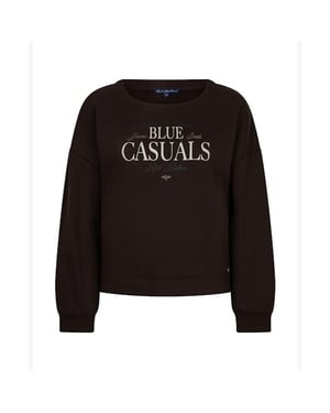 Red Button Sweater srb5129 terry chestprint espresso