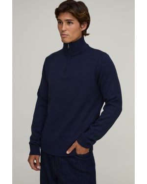 Regular Fit 1/4 Zip Knitted Jumper