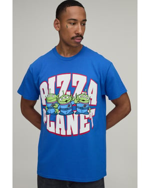 Oversized Toy Story Alien Pizza License Print T-Shirt