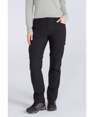 'Conniston' Women's Zip Off Trousers Convertible Quick Dry UV 50+ Protection Pants Black