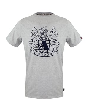 Aquascutum Large Shield Aldis Logo Grå T-shirt