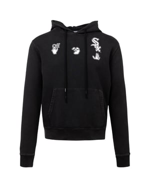 Off-White X MLB Chicago White Sox Slim Fit Black Hoodie