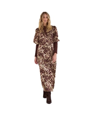 Tramontana Dress print browns