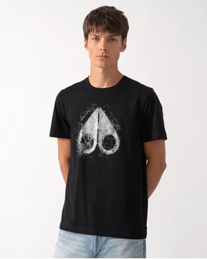 Slim Fit Short Sleeve Logo Detail T-Shirt in Black