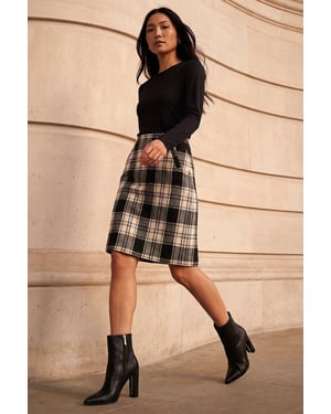 Brushed Check Skirt
