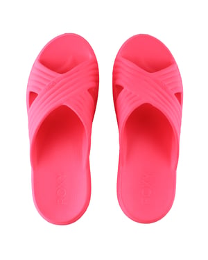 Roxy Rivie Womens Pink Sliders