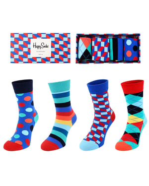 Happy Socks 4-Pack Multicolour Big Dot Gift Set