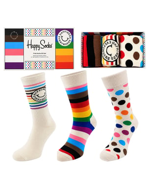 Happy Socks 3-Pack Multicolour Pride Gift Set