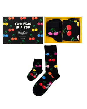 Happy Socks 2-Pack Black Cherry Mini & Me Gift Set