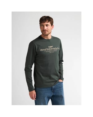 Petrol Industries Heren shirt m-3060-tlr614 6184 deep green