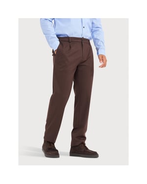 Blue Industry Dessin chino met bandplooi |