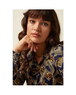 King Louie Blouse leia 10928 evening blue