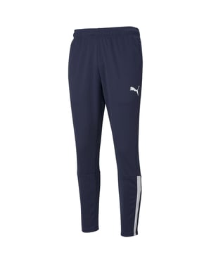 Puma Heren Team Liga Trainingsbroek met Zijstreep (Marineblauw/Wit)