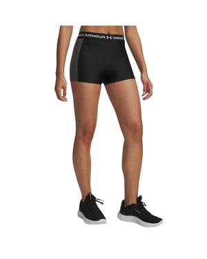 Under Armour Dames Geribbelde Compressie Shorts (Zwart)