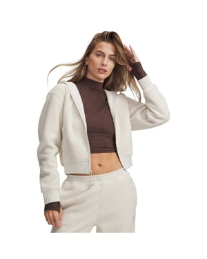 Under Armour Dames Hoogpolig Korte Fleece Jas (Wit)