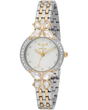 Invicta Wildflower 69097 Damklocka - Quartzverk - Metall med Vit Urskiva - 30 mm