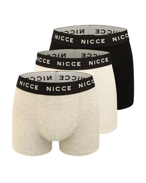 Nicce Heren Lurzem Boxershorts (Verpakt per 3) (Zwart/Grijs/Wit)