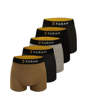 Farah Herr Carmi Boxerkalsonger (5-pack) (Flerfärgad)
