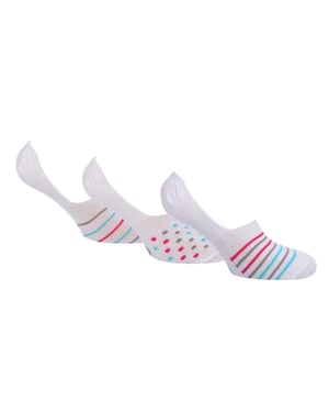 Lee Dames-voetjessokken (set van 3) (Wit)