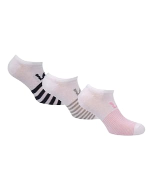 Lee Dames/Dames Gestreepte Binnensokken (Set van 3) (Wit)